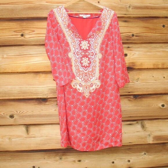 Boden Ingrid Red Silk Dress - Picture 2 of 9